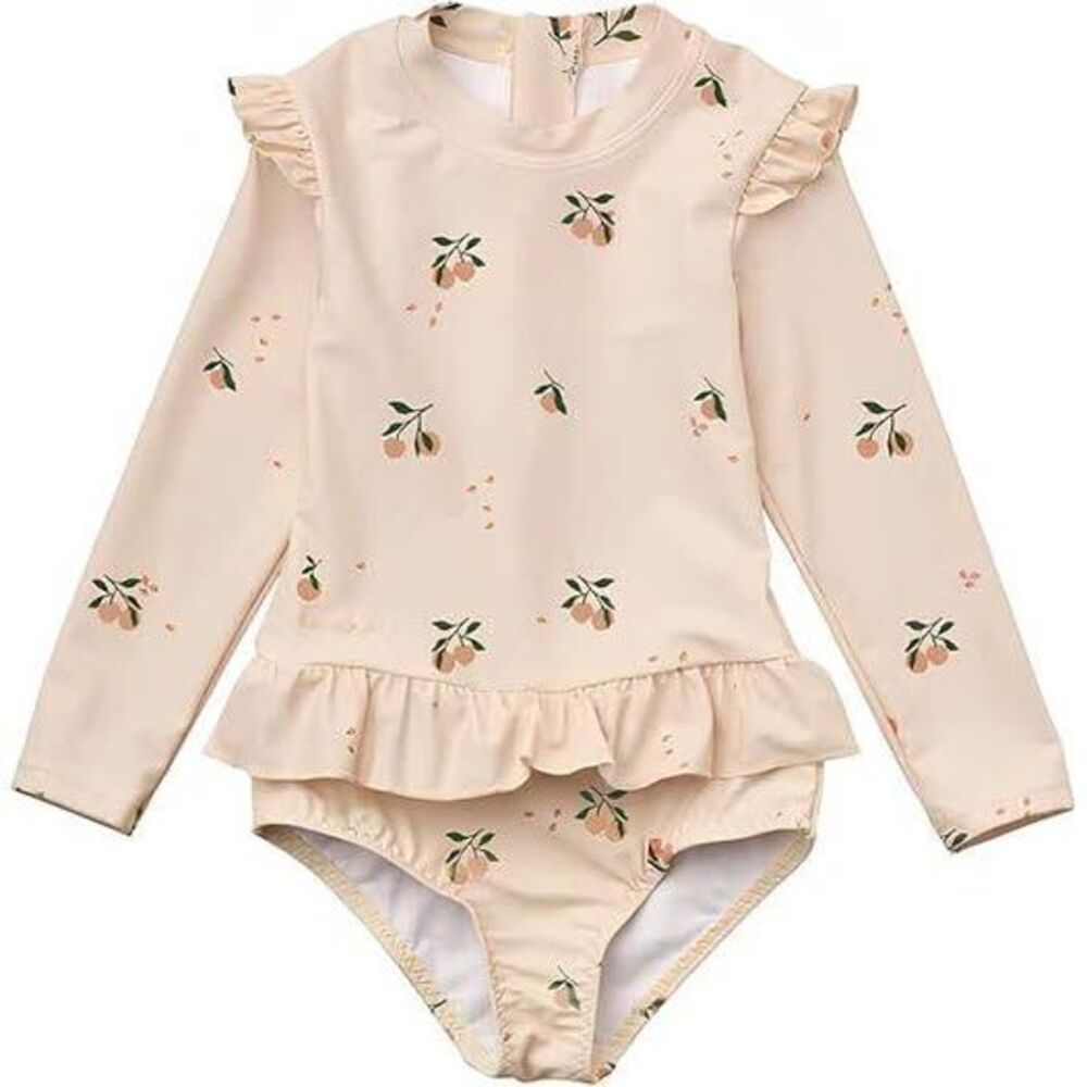 Girls One Piece Long Sleeved Swim Suit 18-24 Months